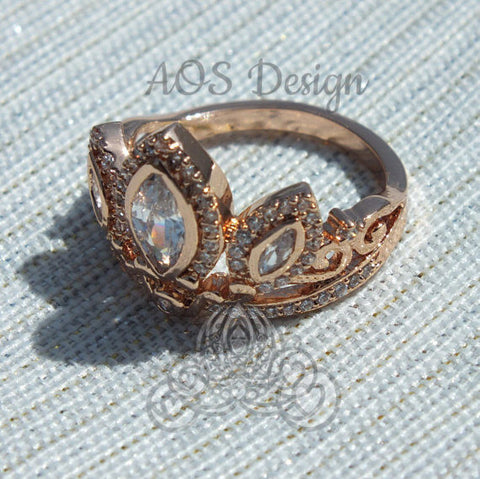 Novo Design Pavé Princess Cut Engagement Ring - PureGemsJewels
